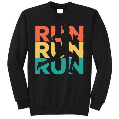 Gift For Runners Retro Vintage Running Sweatshirt