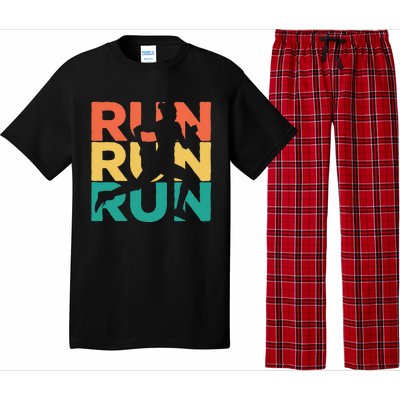 Gift For Runners Retro Vintage Running Pajama Set