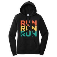 Gift For Runners Retro Vintage Running Women's Pullover Hoodie