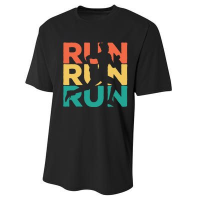 Gift For Runners Retro Vintage Running Performance Sprint T-Shirt