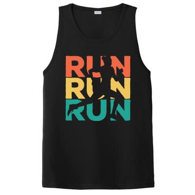 Gift For Runners Retro Vintage Running PosiCharge Competitor Tank