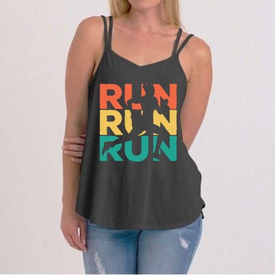 Gift For Runners Retro Vintage Running Women's Strappy Tank