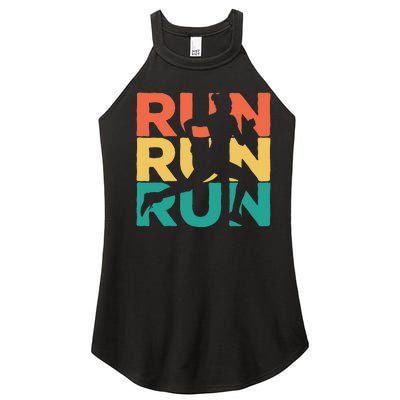 Gift For Runners Retro Vintage Running Women’s Perfect Tri Rocker Tank