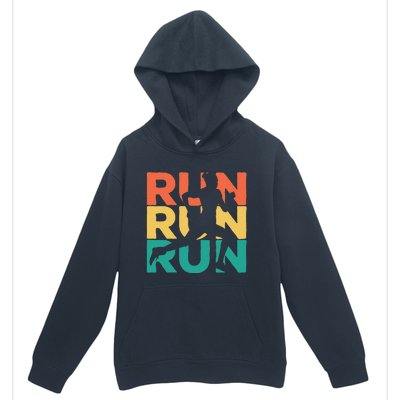 Gift For Runners Retro Vintage Running Urban Pullover Hoodie