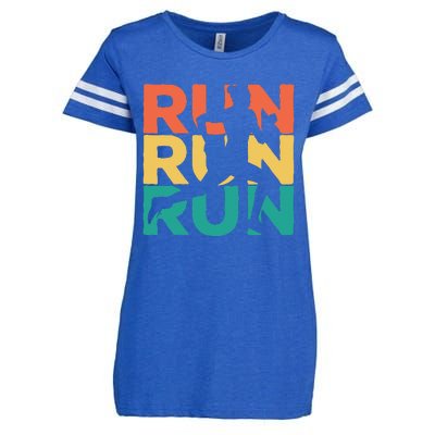 Gift For Runners Retro Vintage Running Enza Ladies Jersey Football T-Shirt