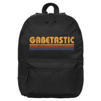 Gabetastic Funny Retro First Name Gabe 16 in Basic Backpack