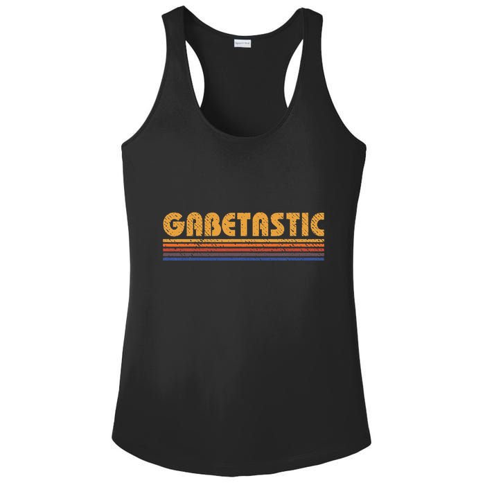Gabetastic Funny Retro First Name Gabe Ladies PosiCharge Competitor Racerback Tank