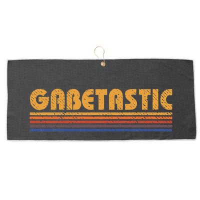 Gabetastic Funny Retro First Name Gabe Large Microfiber Waffle Golf Towel