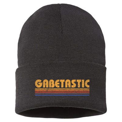 Gabetastic Funny Retro First Name Gabe Sustainable Knit Beanie