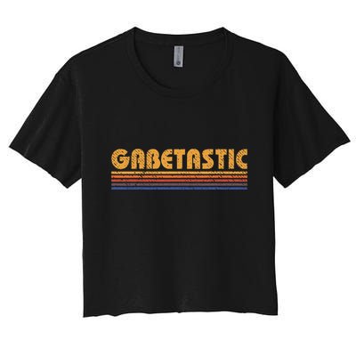 Gabetastic Funny Retro First Name Gabe Crop Top