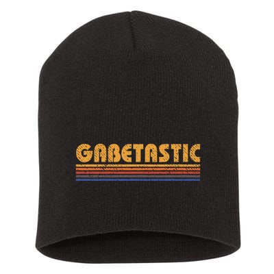 Gabetastic Funny Retro First Name Gabe Short Acrylic Beanie