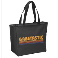 Gabetastic Funny Retro First Name Gabe Zip Tote Bag