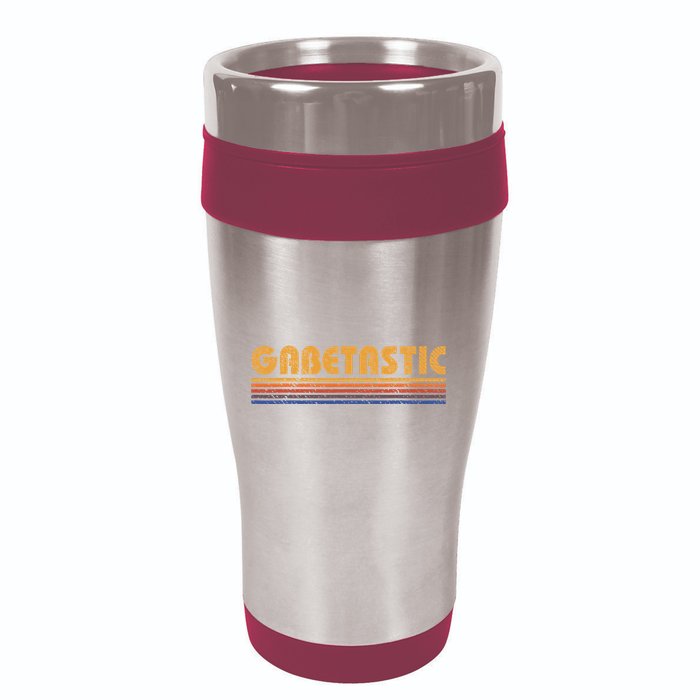 Gabetastic Funny Retro First Name Gabe 16oz Travel Tumbler