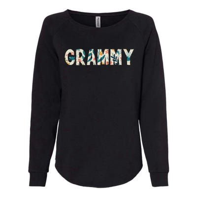 Grammy Floral Retro Womens California Wash Sweatshirt