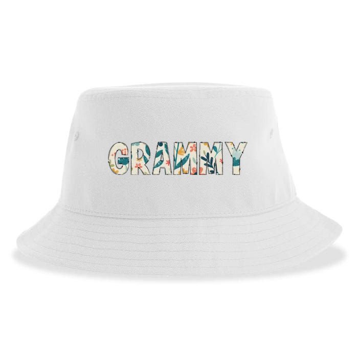 Grammy Floral Retro Sustainable Bucket Hat