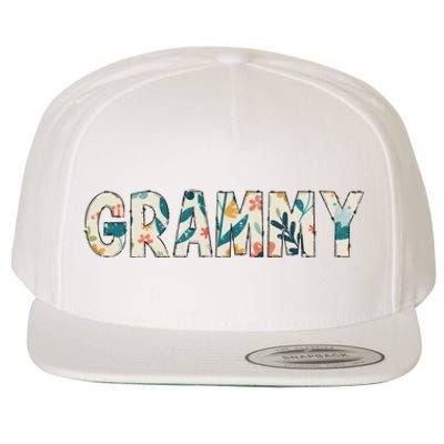 Grammy Floral Retro Wool Snapback Cap