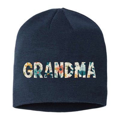 Grandma Floral Retro Sustainable Beanie