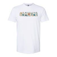 Grandma Floral Retro Softstyle CVC T-Shirt