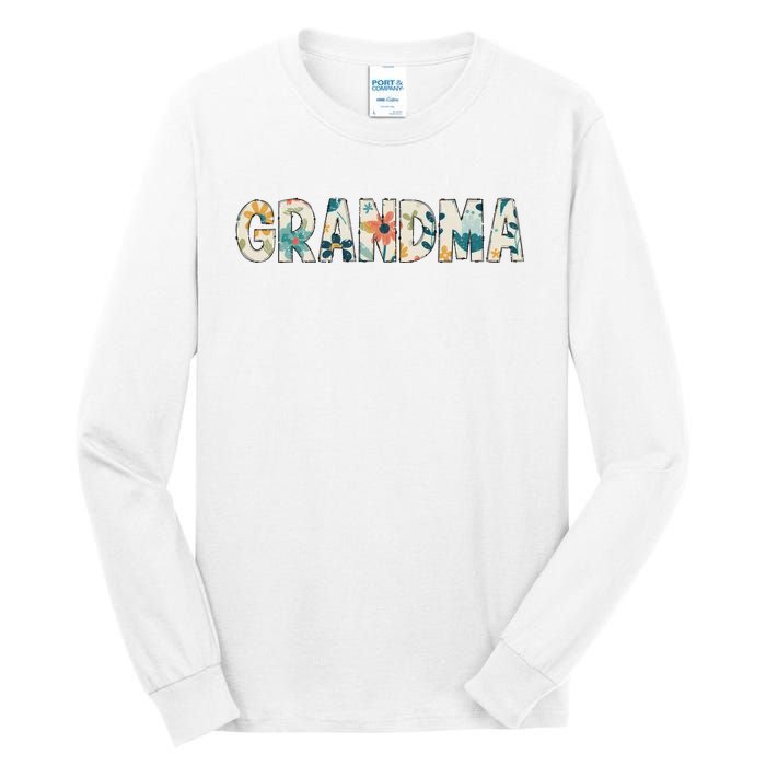 Grandma Floral Retro Tall Long Sleeve T-Shirt