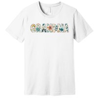 Grandma Floral Retro Premium T-Shirt