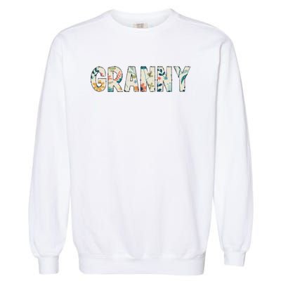 Granny Floral Retro Garment-Dyed Sweatshirt