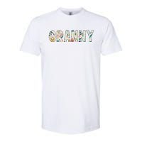 Granny Floral Retro Softstyle CVC T-Shirt