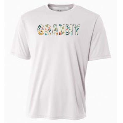 Granny Floral Retro Cooling Performance Crew T-Shirt