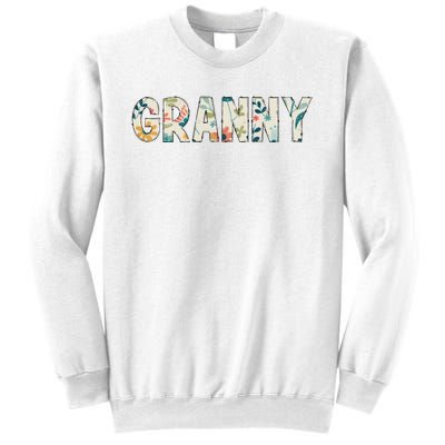 Granny Floral Retro Sweatshirt