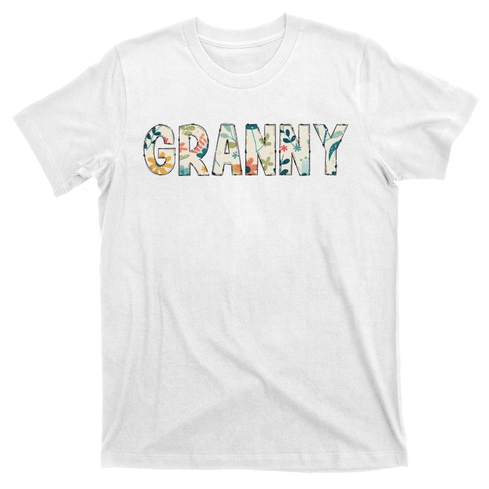 Granny Floral Retro T-Shirt