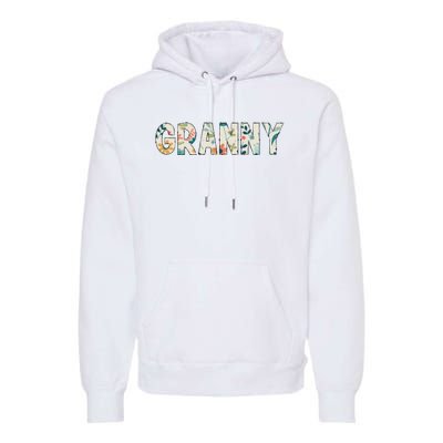 Granny Floral Retro Premium Hoodie