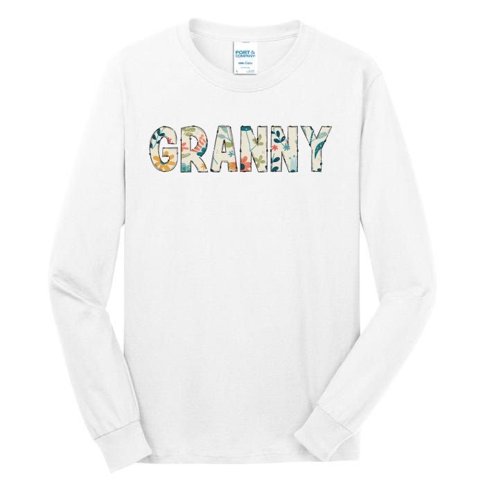 Granny Floral Retro Tall Long Sleeve T-Shirt