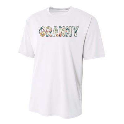 Granny Floral Retro Performance Sprint T-Shirt