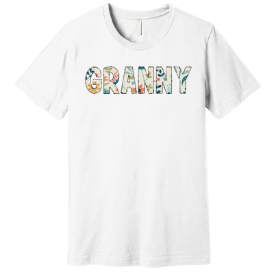 Granny Floral Retro Premium T-Shirt