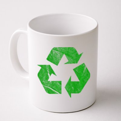 Green FauxWashWorn Recycle Logo Recycling Truck Sign Coffee Mug