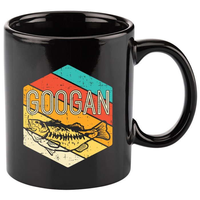 Googan Fish Retro Fishing Fisher Angler Gift 11oz C Handle Ceramic Mug
