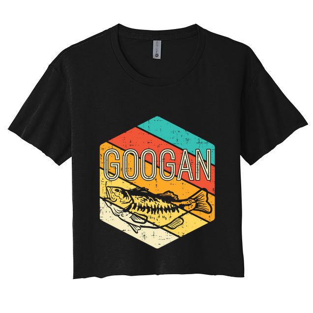 Googan Fish Retro Fishing Fisher Angler Gift Crop Top