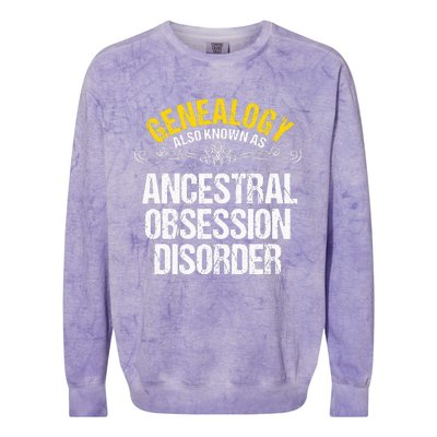 Genealogist Family Researcher History Tree Lineage Genealogy Colorblast Crewneck Sweatshirt