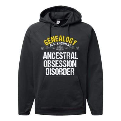 Genealogist Family Researcher History Tree Lineage Genealogy Performance Fleece Hoodie