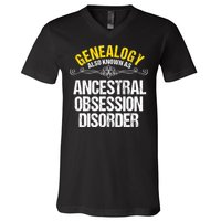 Genealogist Family Researcher History Tree Lineage Genealogy V-Neck T-Shirt