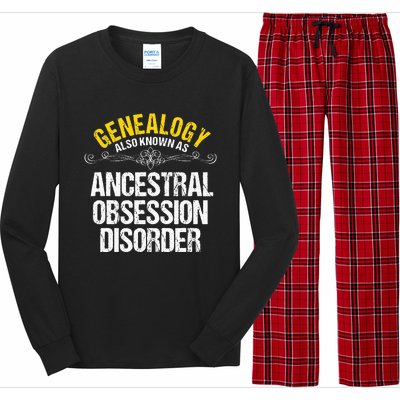 Genealogist Family Researcher History Tree Lineage Genealogy Long Sleeve Pajama Set