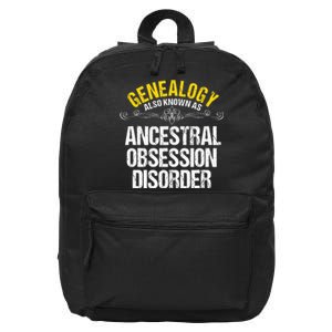 Genealogist Family Researcher History Tree Lineage Genealogy 16 in Basic Backpack