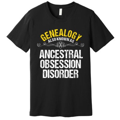 Genealogist Family Researcher History Tree Lineage Genealogy Premium T-Shirt