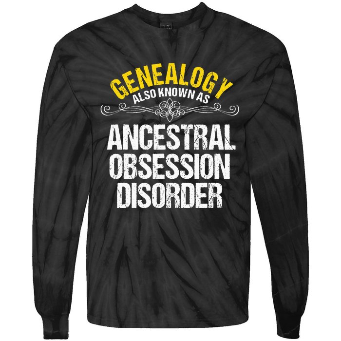 Genealogist Family Researcher History Tree Lineage Genealogy Tie-Dye Long Sleeve Shirt