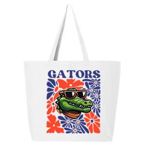 Gators Floral Retro Back To School Spirit Squad 25L Jumbo Tote