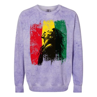 Ghanaian Flag Rastamann Reggae Dreadlocks Rasta Colors Colorblast Crewneck Sweatshirt