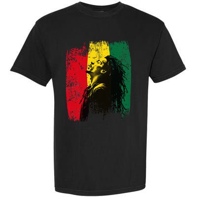 Ghanaian Flag Rastamann Reggae Dreadlocks Rasta Colors Garment-Dyed Heavyweight T-Shirt