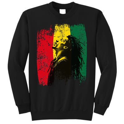 Ghanaian Flag Rastamann Reggae Dreadlocks Rasta Colors Sweatshirt