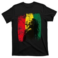 Ghanaian Flag Rastamann Reggae Dreadlocks Rasta Colors T-Shirt