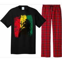 Ghanaian Flag Rastamann Reggae Dreadlocks Rasta Colors Pajama Set