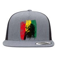 Ghanaian Flag Rastamann Reggae Dreadlocks Rasta Colors Flat Bill Trucker Hat